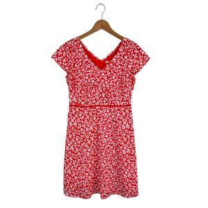 Boden Floral Cap Sleeve Dress